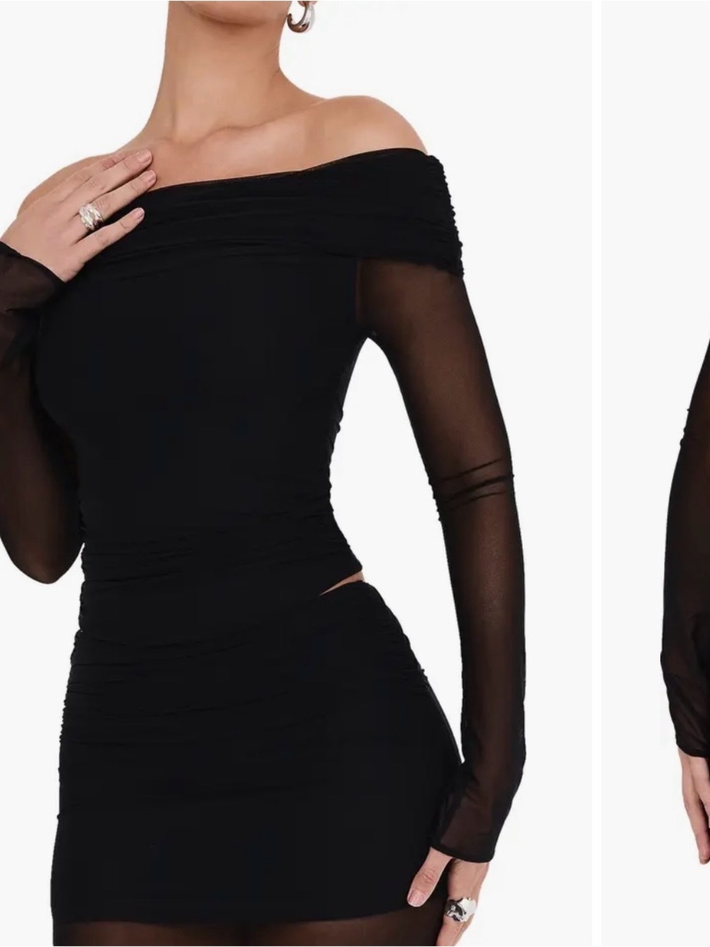 Mistress Rocks Off-Shoulder Long Sleeve Top